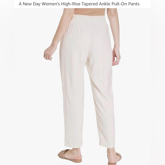 Target A New Day cream elastic waist pants XS - Picture 2 of 5